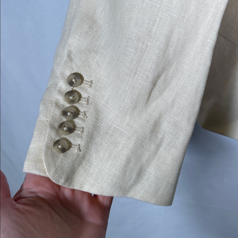 REFORMATION WOMENS ASHTON 100% LINEN JACKET CREAM 6 NEW WITH TAGS - Picture 7 of 9